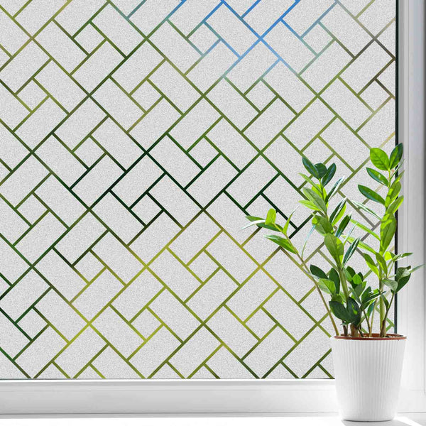 KESPEN Frosted Herringbone Square Window Film